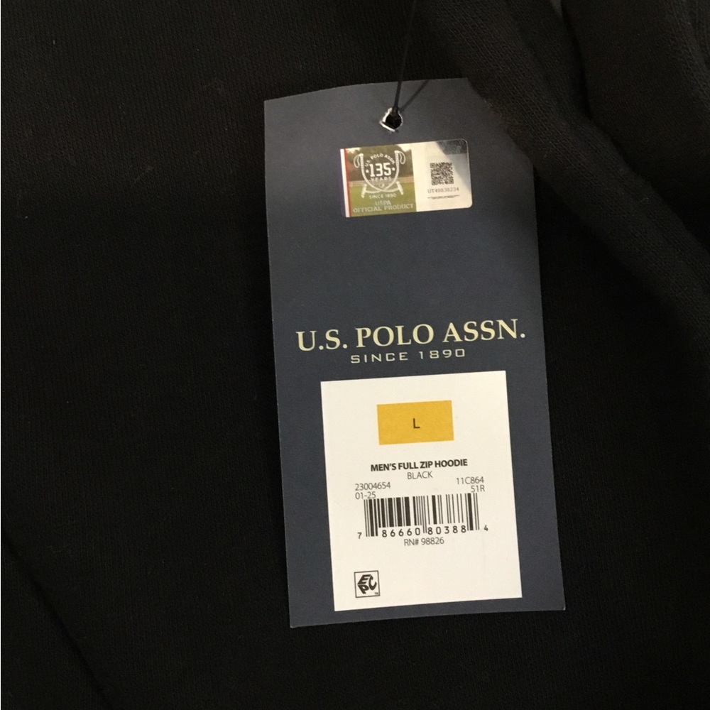 U.S. Polo Assn Fleece Full-Zip Sweatsuit 2 Pc Set Mens Large Hoodie & Pants - Picture 12 of 15